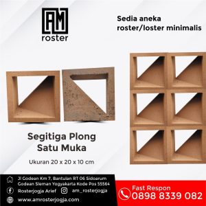 Motif Segitiga Plong Satu Muka