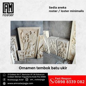 Ornamen Tembok Batu Ukir